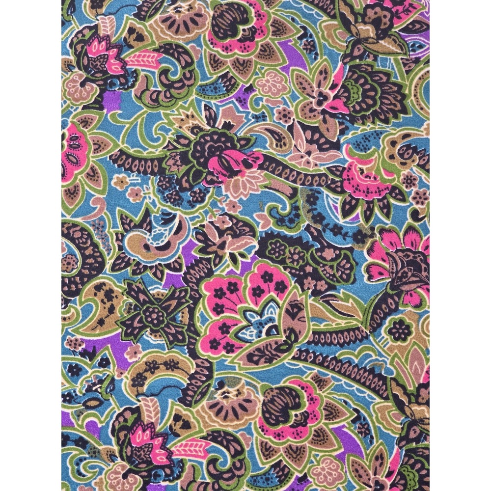 Retro Poly Head Scarf a Barbara Floral Funky Psychedelic 8x58 Multifunctional